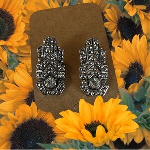 Elegant Silver Geometric Earrings